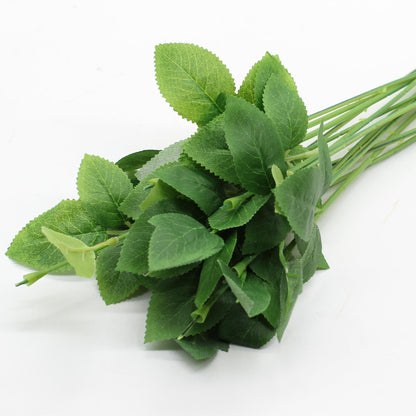 YOKOKE 30Pcs Floral Wire Stem with Leaves and 30Pcs Artificial Flower Calyxes Set Plastic Rose Floral Wire DIY Craft Bouquet Plastic Flower Sepals Making Floral Arrangement Tools