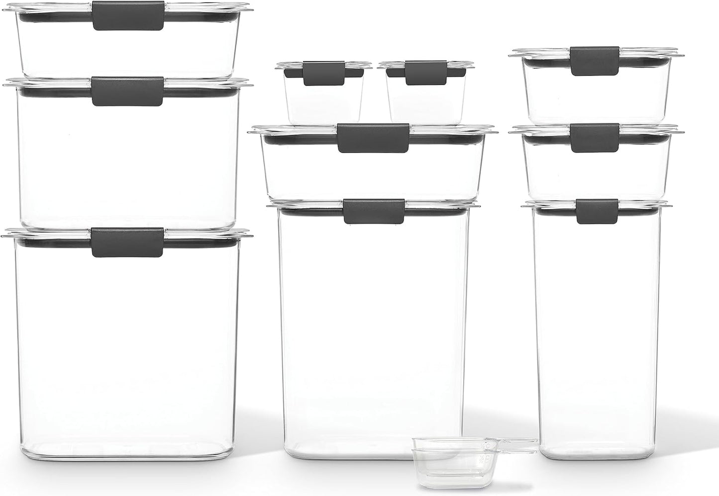 Rubbermaid Brilliance Pantry Storage Containers - 10 Piece Set | Clear & Airtight Design