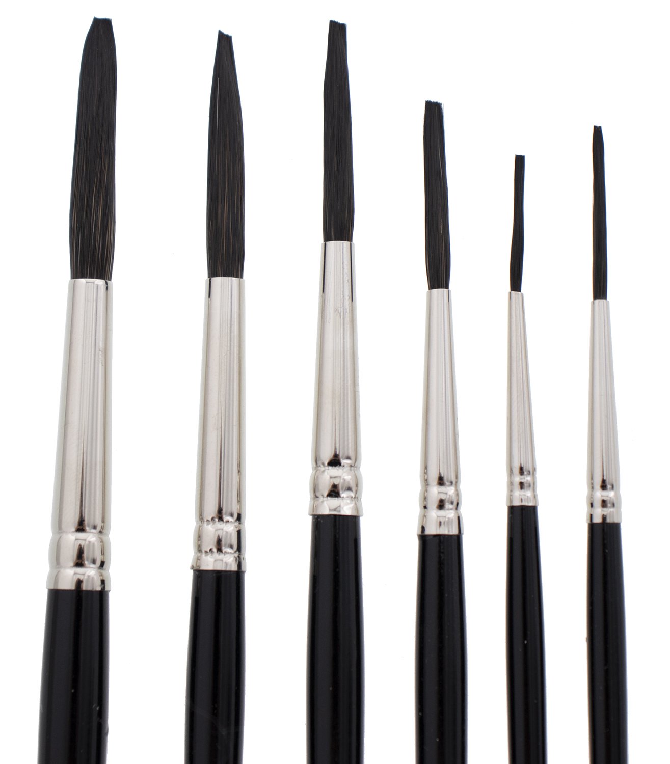 Andrew Mack Brush AM169-0-10 Series 169 Blue Squirrel and Black Synthetic Mix Quill Sizes 0-10 Pinstriping Brushes