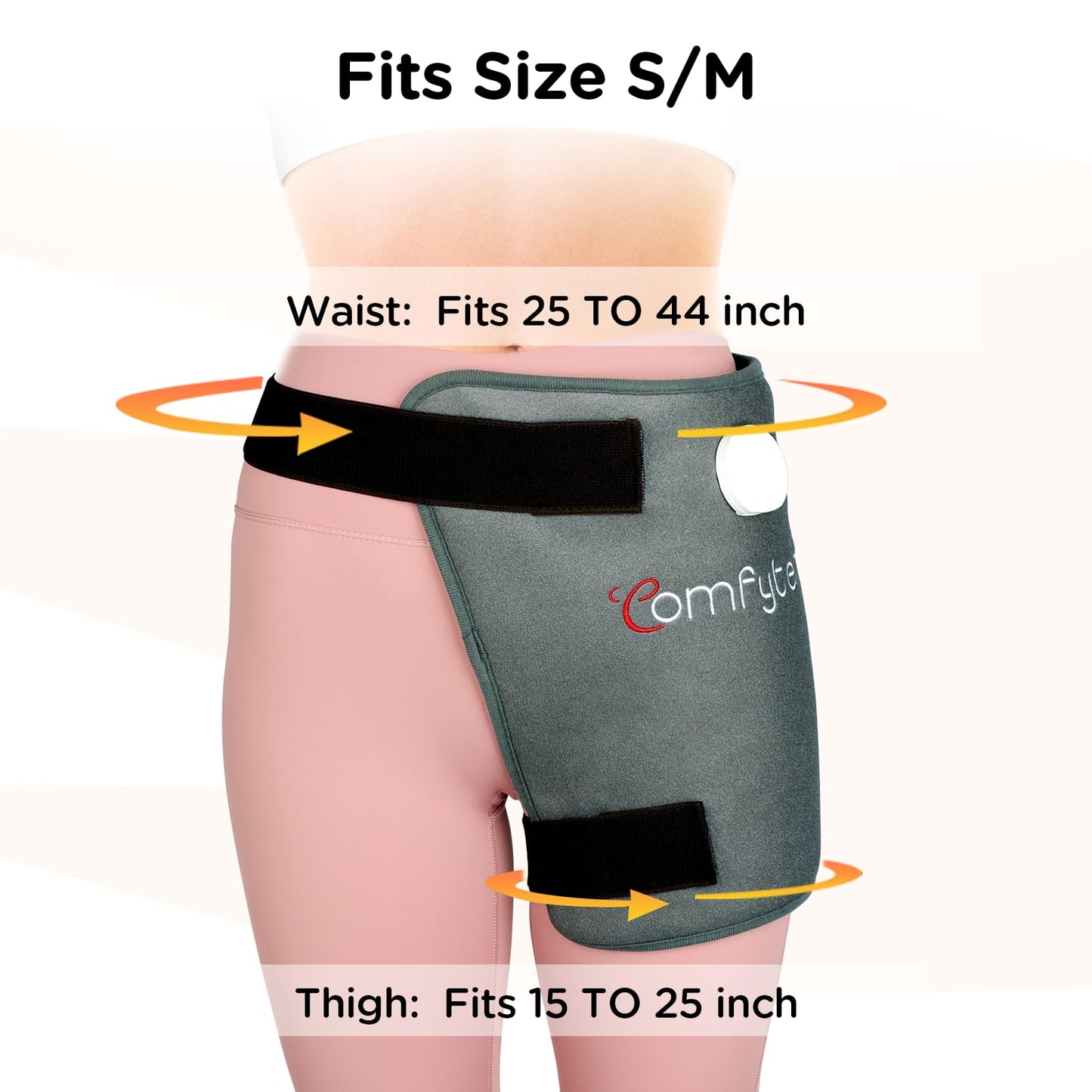 Comfytemp Hip Heating Pad for Hip Sciatica Pain Relief Brace, Birthday Christmas Gift for Mom Women Wife Men Dad, FSA Eligible Lower Back Thigh Buttock Electric HSA Heat Pad Hot Physical Therapy(L/XL)