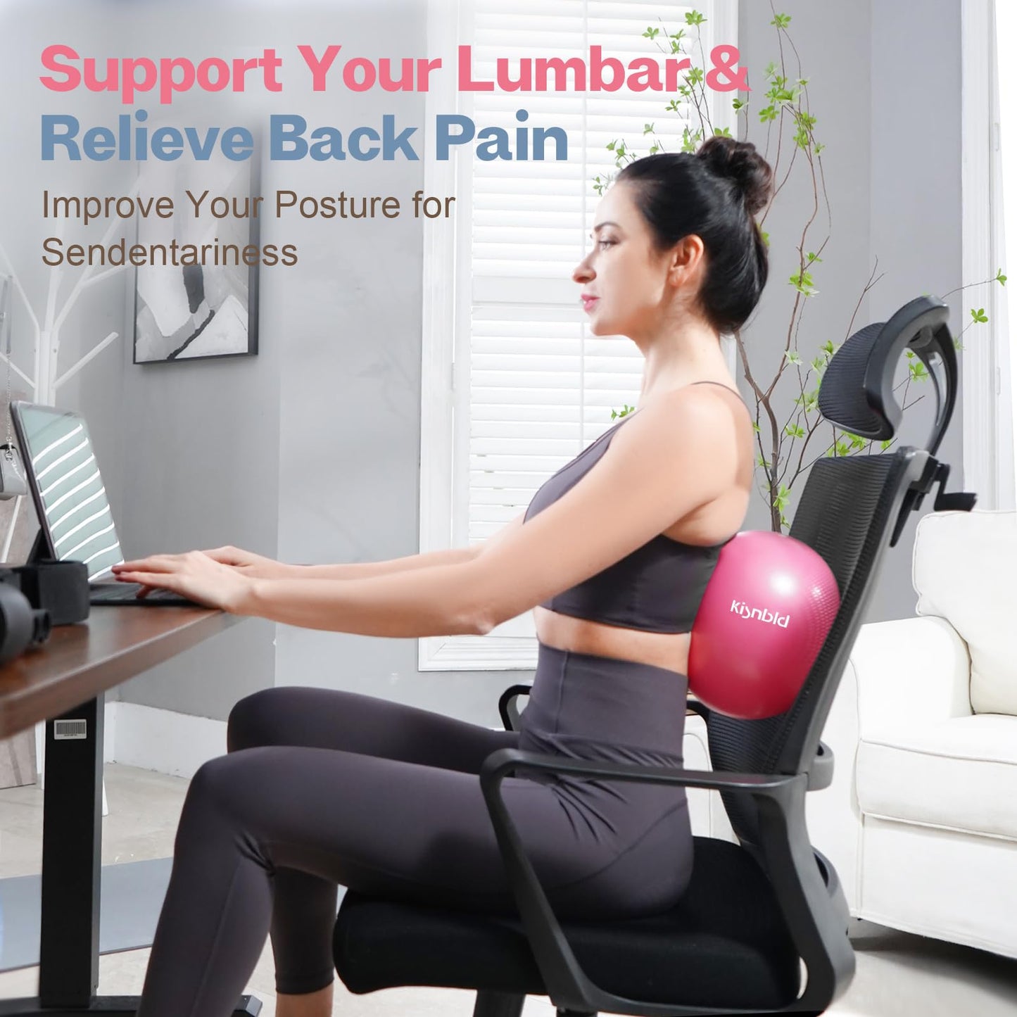 Small Exercise Ball, 9 Inch Mini Pilates Ball, Anti Burst and Slip Resistant Mini Yoga Ball for Stability, Fitness, Physical Therapy, Stretching & Core Strength Workout at Home Gym & Office