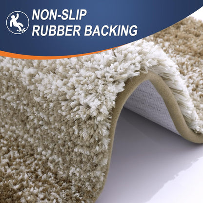 OLANLY Large Bathroom Rug Mat - Extra Soft Absorbent Microfiber | Quick-Dry, Machine Washable, Coffee 44x32