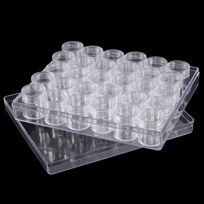 HOIGON 4 Pack 30 Grids Plastic Bead Storage Containers, Embroidery Diamond Storage Box with Lid, Diamond Painting Storage Containers for Jewelry DIY Rhinestones Sewing