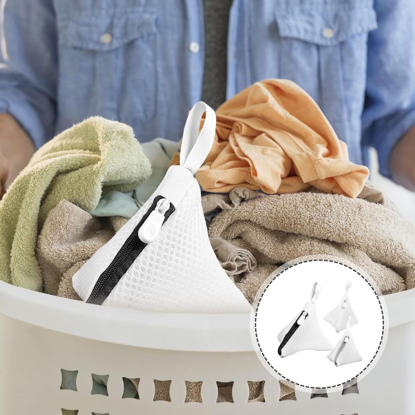 Bra Lingerie Bags, 3pcs Small Mesh Laundry Bags for Delicate Washing Machine Laundry