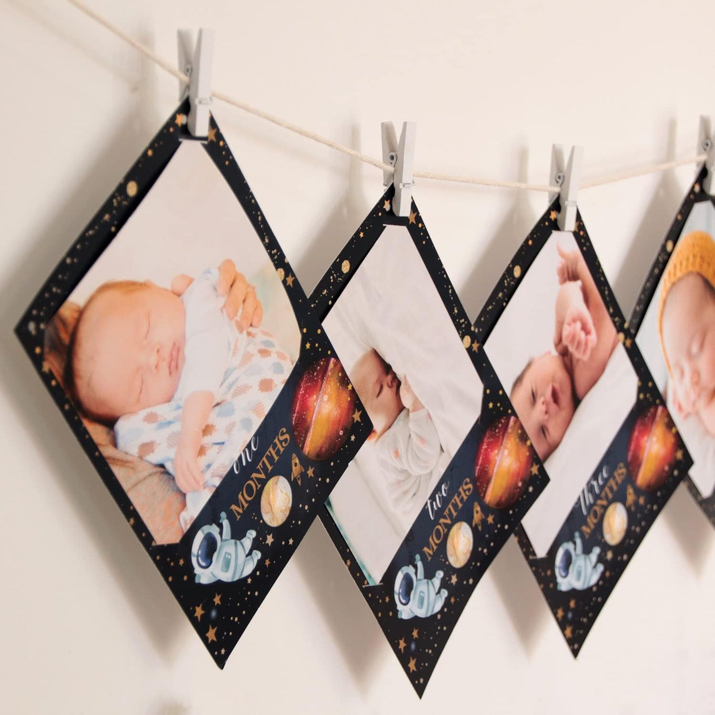 OZCZKZZ Space Photo Banner+Space High Chair Banner,First Birthday Decorations Picture Banner,Astros Birthday Party