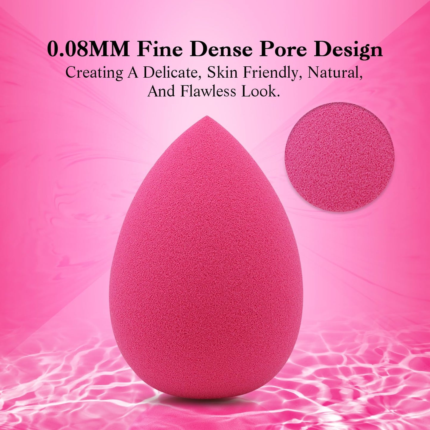 Professional Toiletry Sponges Set,Latex Free Flawless Soft Face Sponge with Holder,Beauty Blender Cosmetic Applicator for Powder,Liquid,Facial Makeup Tools