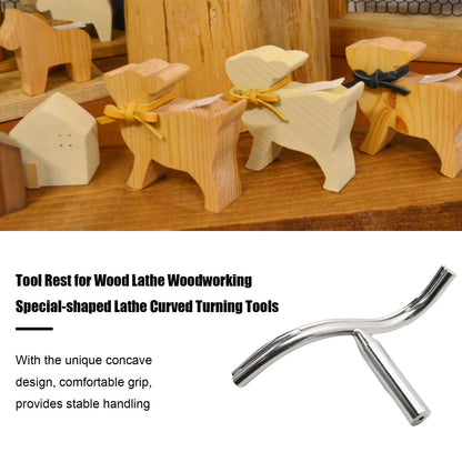 Vkinman Curved Lathe Tool Rest 1 Inch Diameter Post for Woodworking Wood Turning Lathe Turning Tool DIY Lathe Accessories