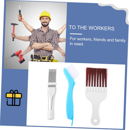 HOMSFOU Air Conditioner Cleaning Brush Set, Kitchen Cleaning Brush, Cooling Fin Comb Cleaner Tool for A/C Condenser