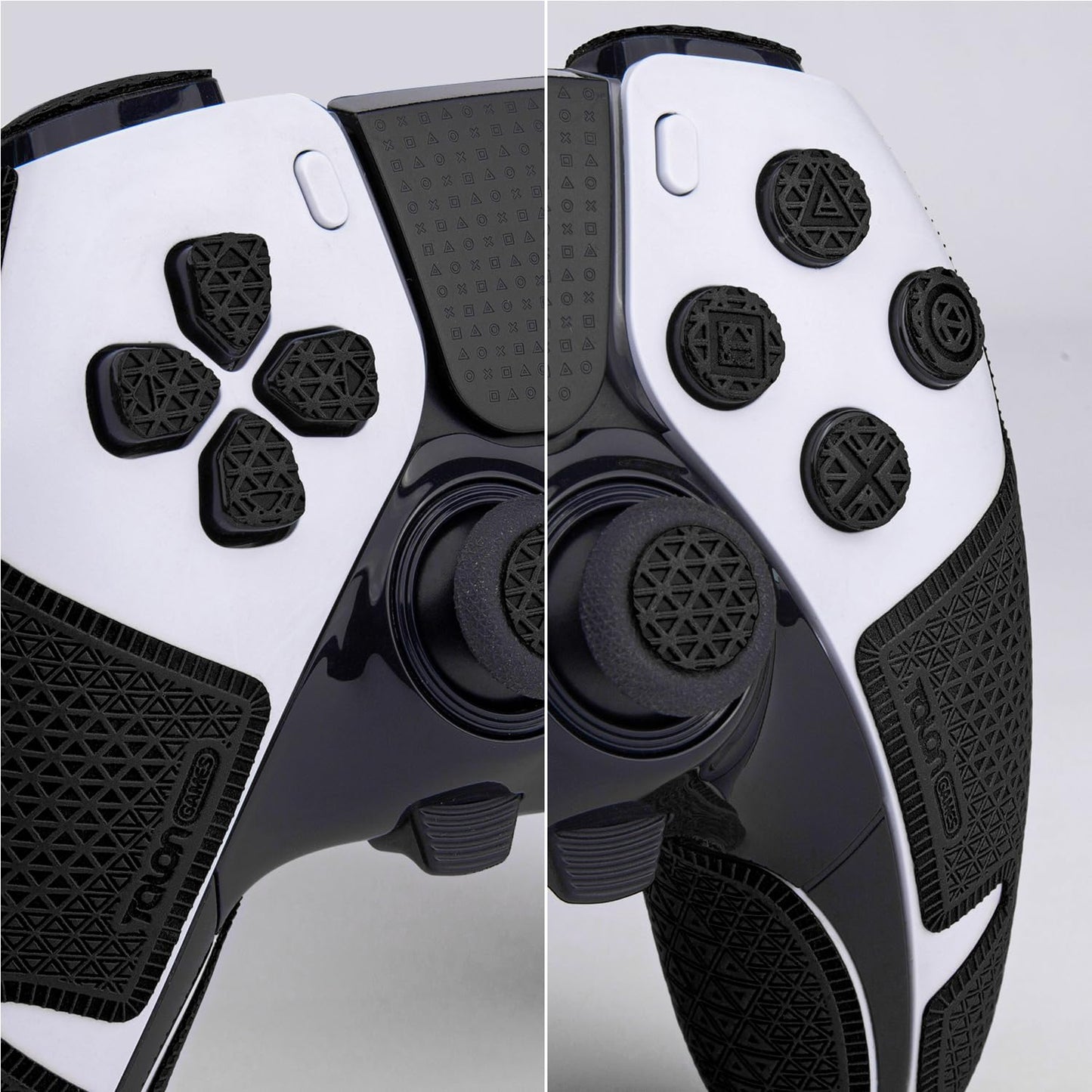 TALONGAMES Controller Grip Tapes Compatible with PS5 DualSense Edge, Ultra Version Anti Slip Tape, Sweat Absorbent, Skin kit, Compatible with PlayStation 5 Edge Grips, Buttons, Trigge, D-pad Black
