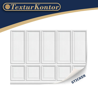 3 Sheets Self-Adhesive Wall Cladding for Dollhouse 1:12 Scale (Wood Paneled Wall (Renaissance))