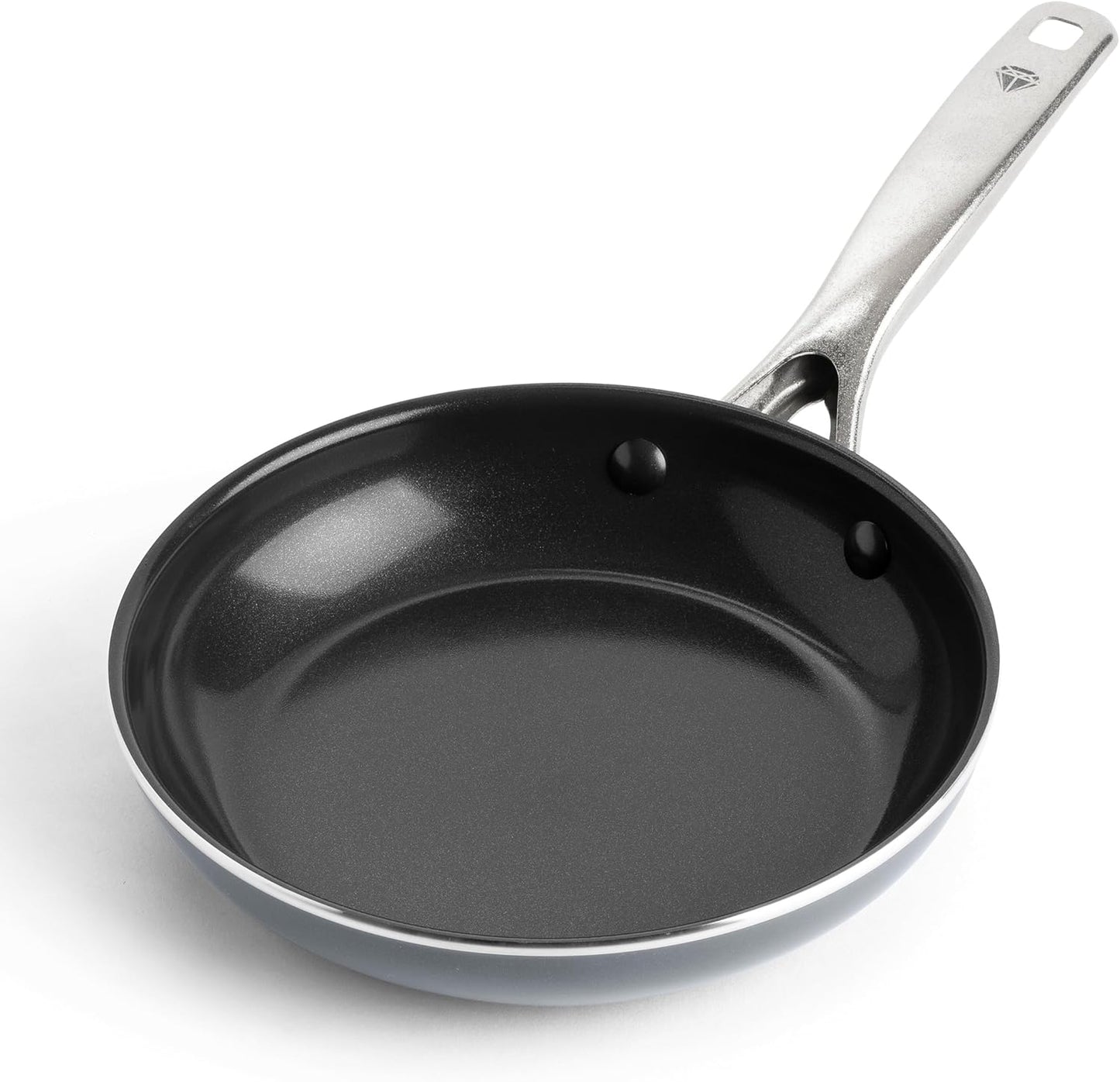 Blue Diamond 8" Nonstick Frying Pan - Ceramic Diamond Infused, PFAS-Free, Dishwasher Safe, Gray