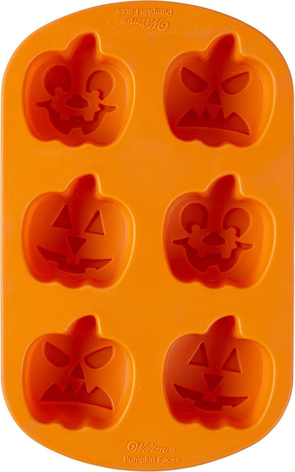 Wilton Jack-O-Lantern Non-Stick Silicone Mold, 6-Cavity