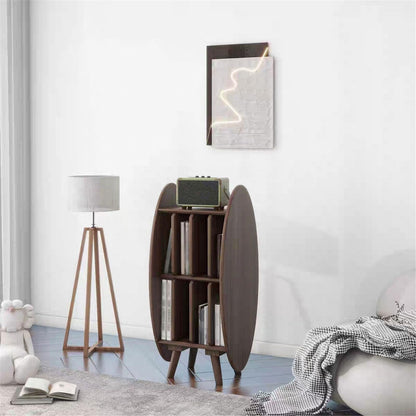 CFGH6FDF Records Modern Creativity Wooden Vinyl Record Storage Cabinet for Living Room Bedroom Lounge Album Book(Black)