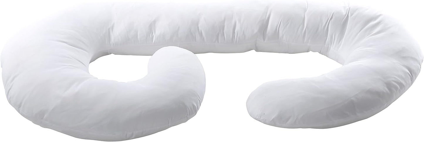 Cheer Collection J Shaped Pillowcase - Soft Microfiber White Cover