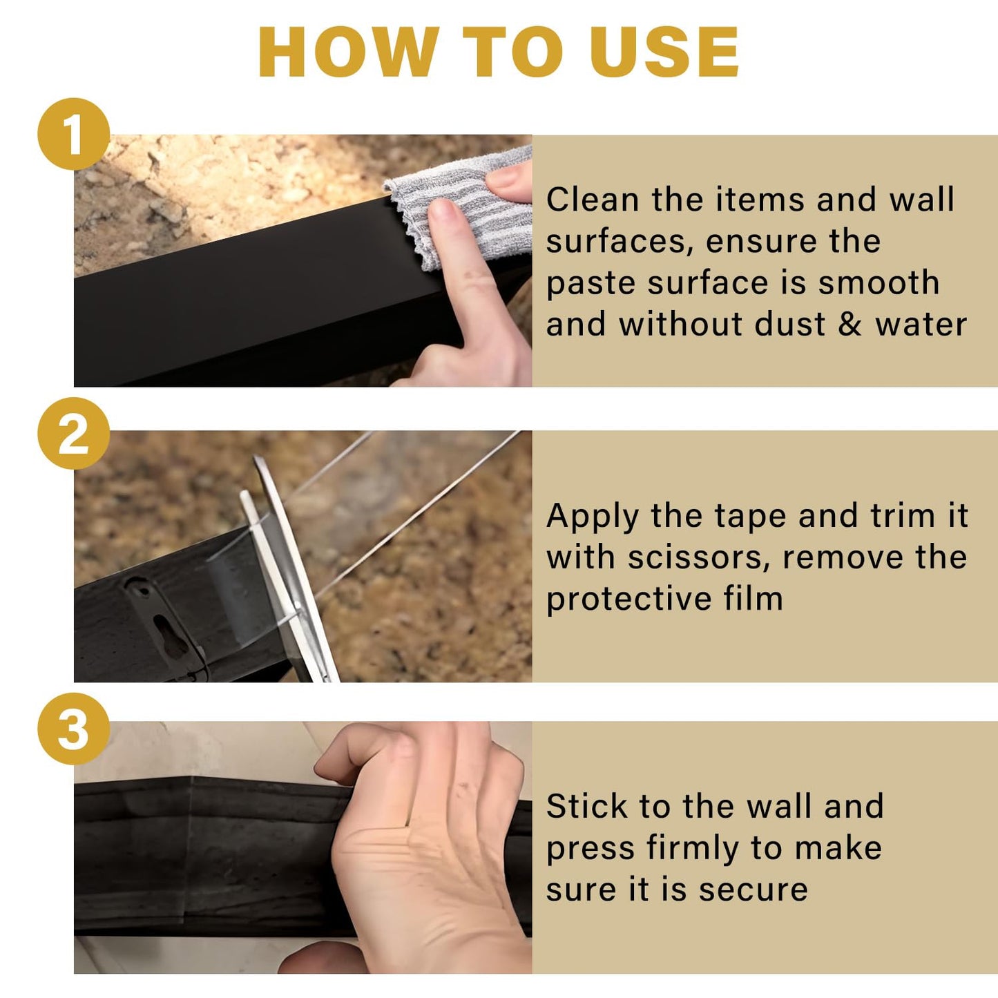 Double Sided Heavy Duty Extra Strong Adhesive Tape -Indoor/Outdoor General Purpose Nano Tape for securing Picture Frames, Carpets. - Reusable and Without Leaving Adhesive Marks (2 Pack)