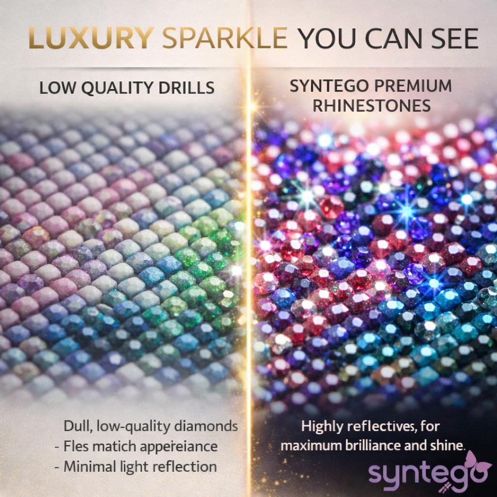 Syntego Diamond Painting Kits for Adults, 5D Diamond Art Kit, Relaxing Craft Kit, DIY Wall Decor, Gem Painting