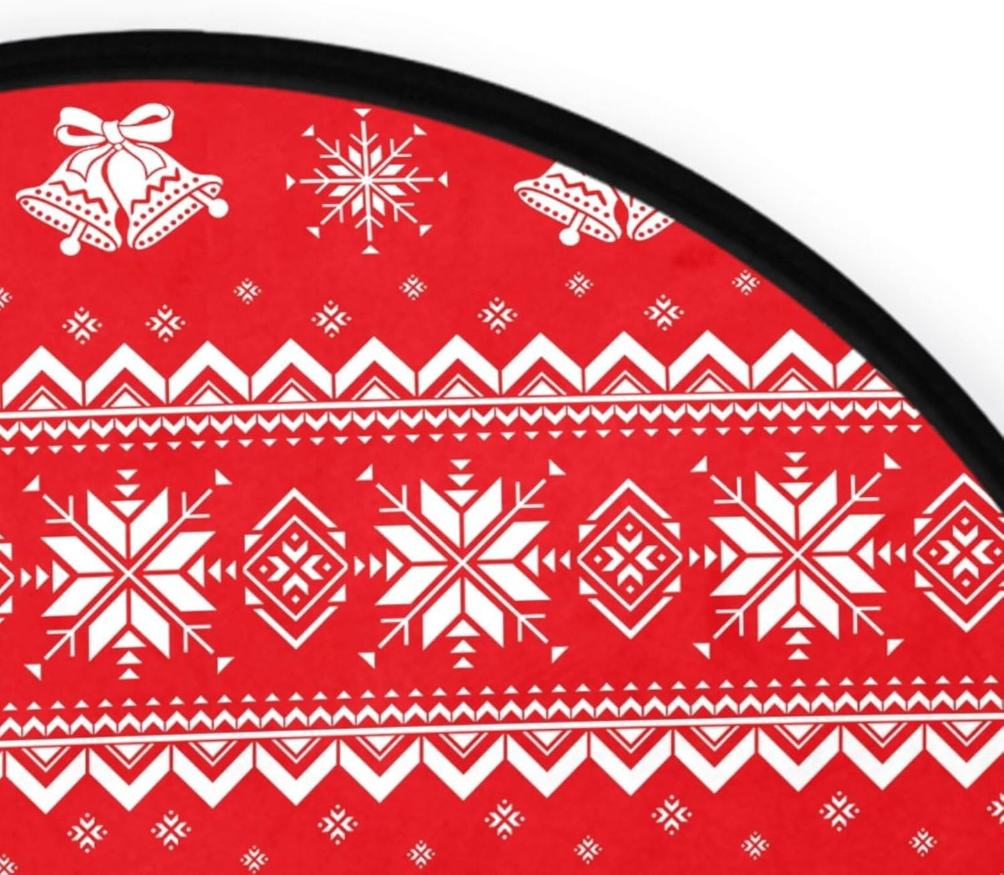 Christmas Boho Round Rug, Merry Christmas Area Rug for Bedroom Living Room, Non-Slip Floor Mat Carpet