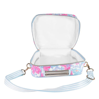 Lilly Pulitzer Insulated Lunch Box for Women, Cute Lunch Cooler Bag with Adjustable/Removable Shoulder Strap (Beachside Haven)