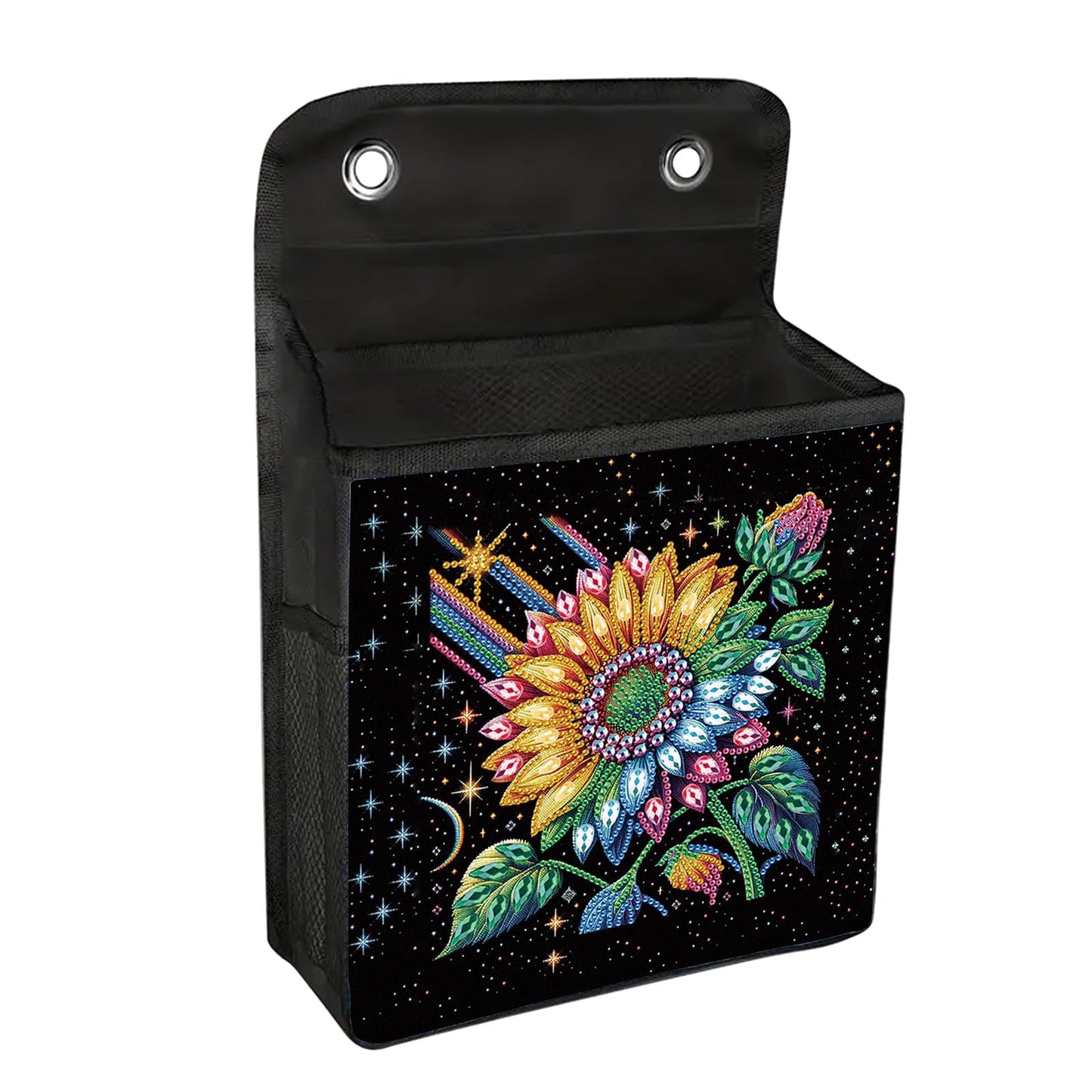 Diamond Painting Storage Organizer Kit with Beautiful Pattern Design Round and Special Shape Diamond Art Kit，Door Hanging Holder Suitable for Storing Small Items, Foldable Wall Pouch Without Hooks
