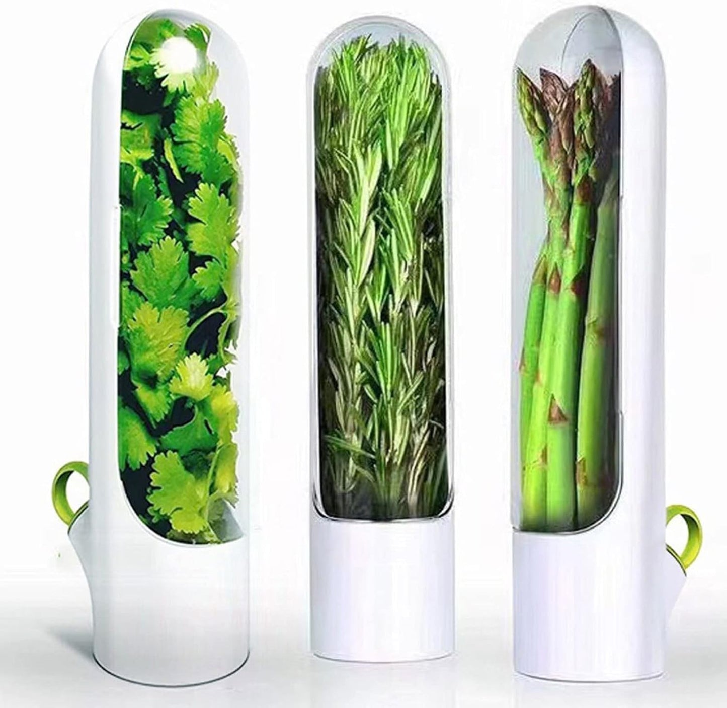 Herb Keeper Savor Pod, Fresh Herb Container for Cilantro, Mint, Parsley, Asparagus - 1Pc Storage Cup