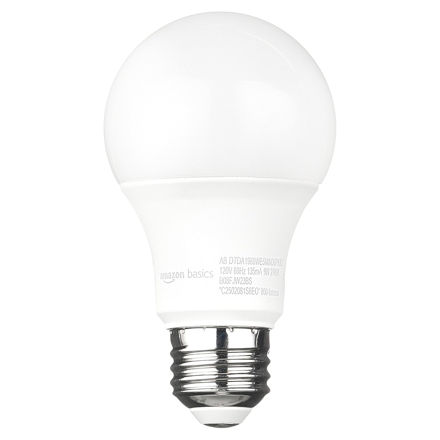 Amazon Basics A19 Dusk to Dawn Sensor LED Outdoor Light Bulb, 60W Equivalent, Energy-Efficient 9W, Daylight 5000K, E26 Base, 10,000 Hours, 2 Count (Pack of 1)
