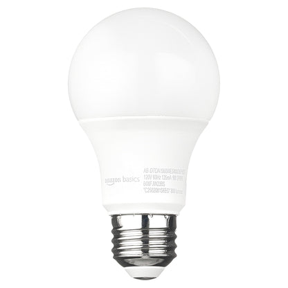 Amazon Basics A19 Dusk to Dawn Sensor LED Outdoor Light Bulb, 60W Equivalent, Energy-Efficient 9W, Daylight 5000K, E26 Base, 10,000 Hours, 2 Count (Pack of 1)