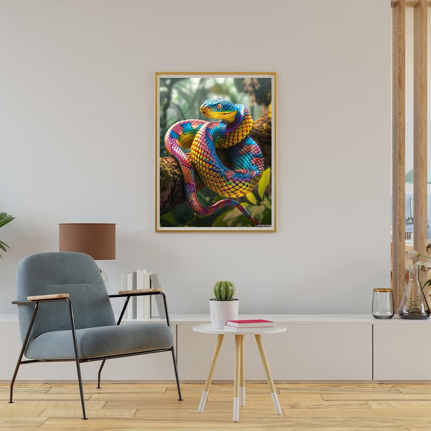 UPABLUNSO Diamond Painting Kits Painted Snake (12x16inch) Full Diamond Canvas DIY Sparkling Gemstone Art Painting, for Room Decor Home Decor Christmas Decor