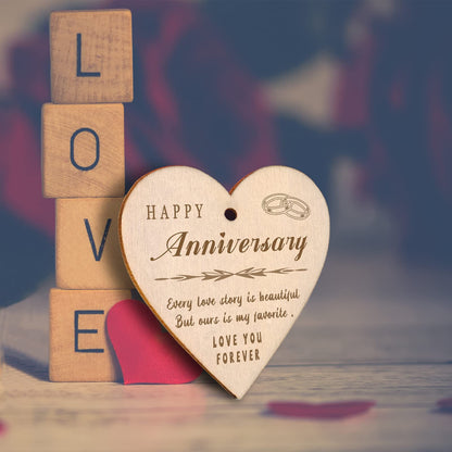 EYITUPC Happy Anniversary Picture Frame Gifts for Women, Rustic Wood Floating Wedding Anniversary for Her Him Wife Husband Men Couple Boyfriend Girlfriend Gifts