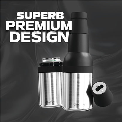 12oz, Asobu Frosty Beer Holder,Vacuum Insulated Double Walled Stainless Steel Beer Can and Bottle Cooler with Beer