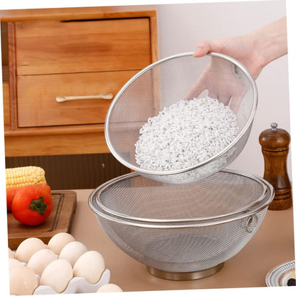 Stainless Steel Rice Basket Noodle Strainer, Large Strainer Washing Machine Filter, Vegetable Washing Basket, Fruits