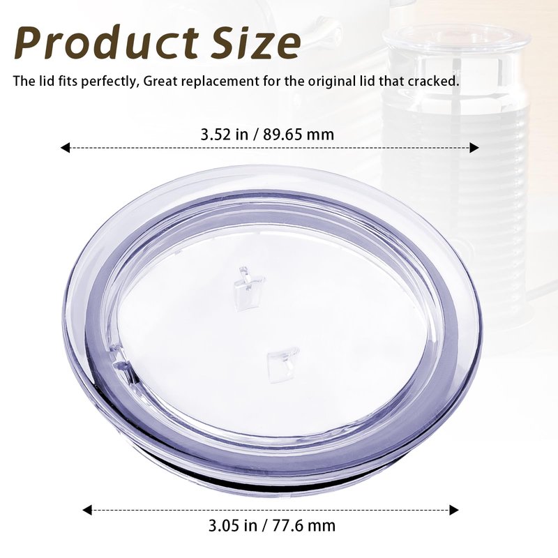 93271 Replacement for Nespresso Aeroccino 3 3R Milk Frother Lid Cover Seal, Lid Cover/Milk Frother Lid Cover fit Parts MS-623697 and 3593 & 3594