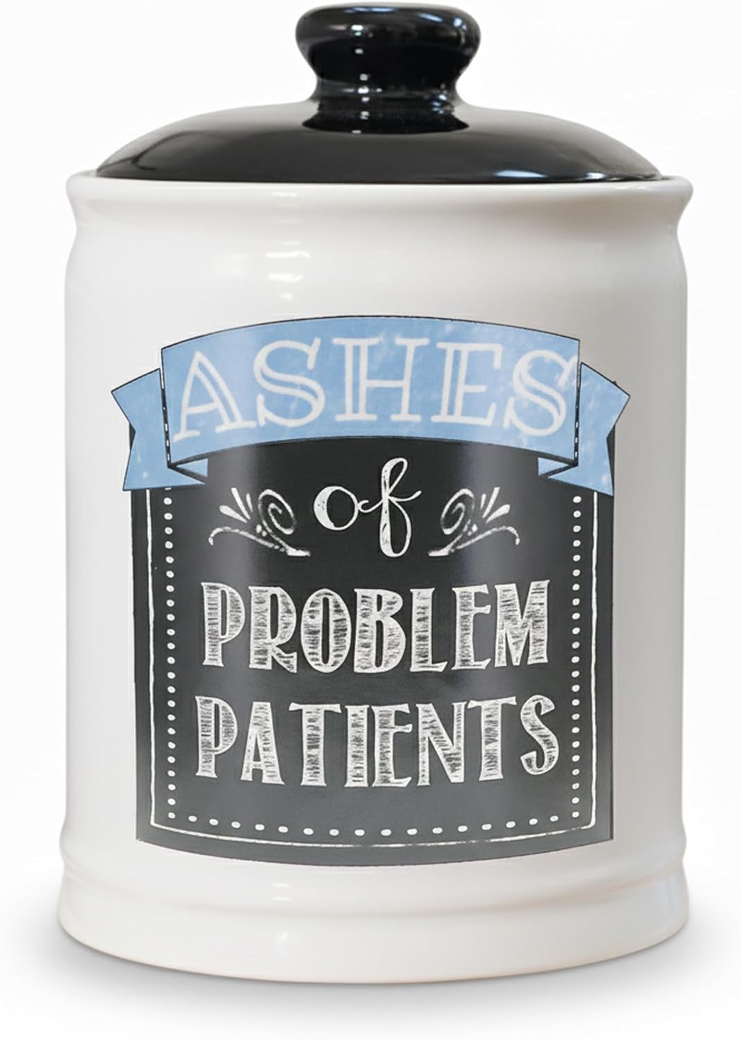 Cottage Creek Jars | Ashes of Problem Patients Funny Ceramic Jar for Doctors, Nurses, and Medical Staff, Stocking