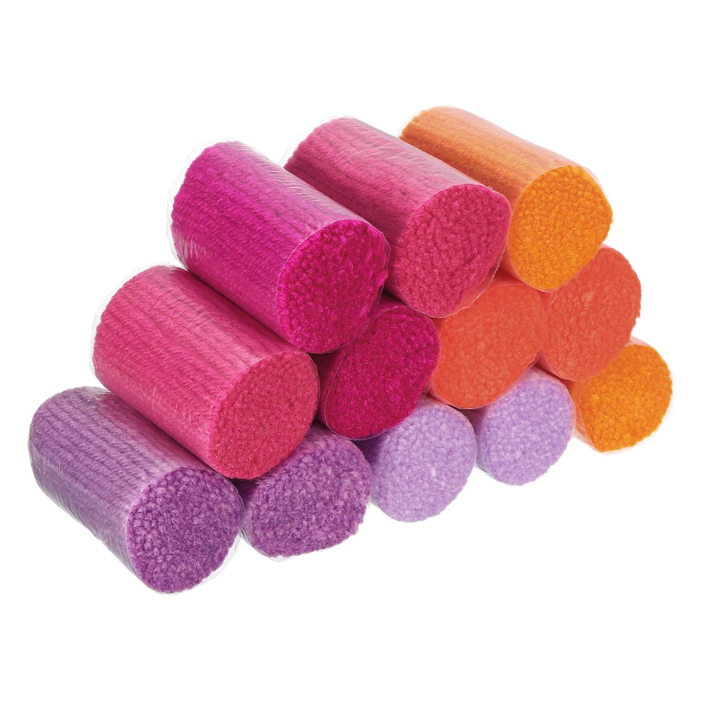 PATIKIL 12 Rolls Latch Hook Yarn, Latch Hook Kit Yarn Precut Hook Rugs Yarn Crochet Colorful for Latch Hook Rug Adults Beginners, Pink Yellow Purple Tone