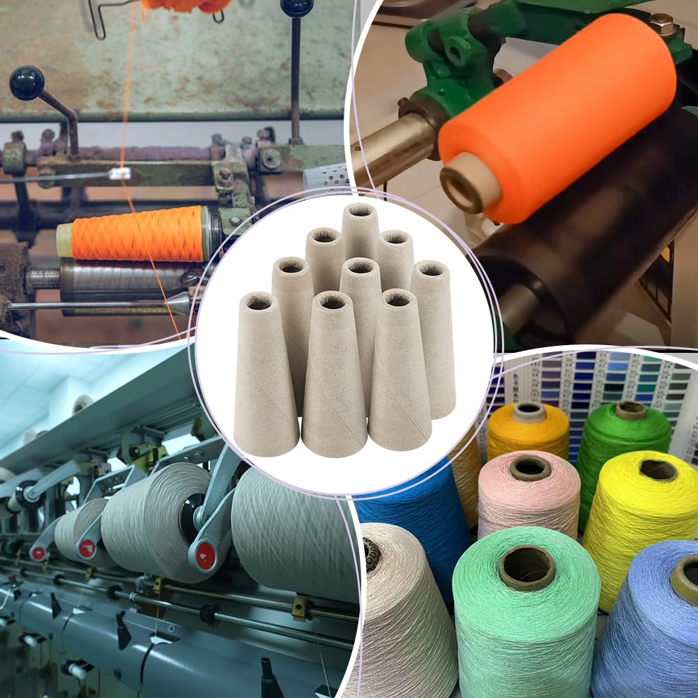 PH PandaHall 10pcs Wool Winder Tubes Yarn Wool Winder Tube Cone Thread Organizer Bobbin Winder Embroidery Thread Storage Paper Bobbin Thread Holder for Sewing Project Crochet Needlework 7 Inch