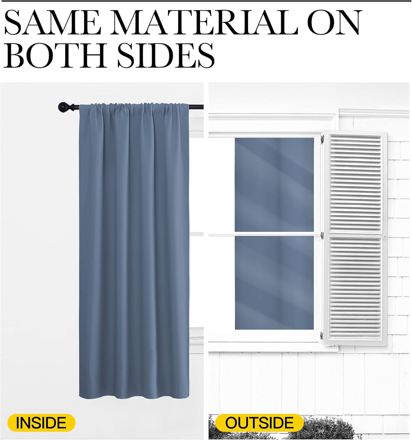 34" 45" 2 NICETOWN Kitchen Curtains, Short Blackout Curtains & Drapes, Thermal Insulated Blackout Curtain Panels