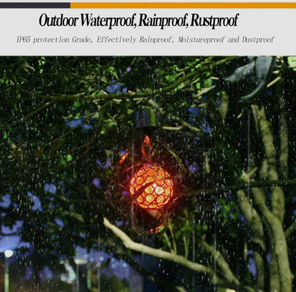 Color Changing Solar Hanging Lamp - Sparkling Crystal Ball for Gardens and Lawns