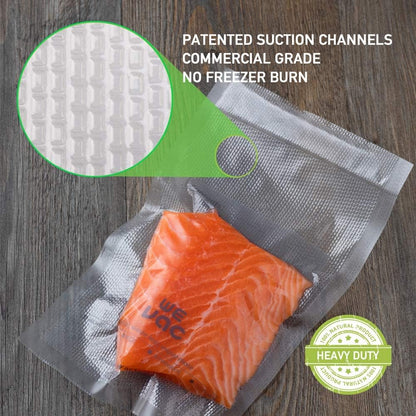Wevac Vacuum Seal Rolls - 8''x100' & 11''x100' | BPA-Free Food Storage Bags with Cutter