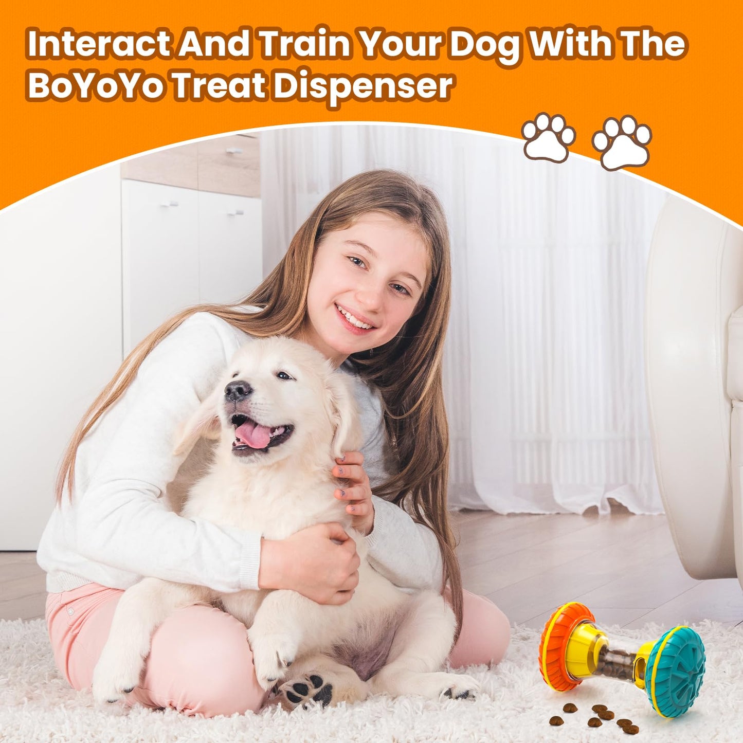 BoYoYo Interactive Dog Puzzle Toys for Boredom, Dogs Enrichment Toy to Keep Them Busy, Treat Dispensing Slow Feeder