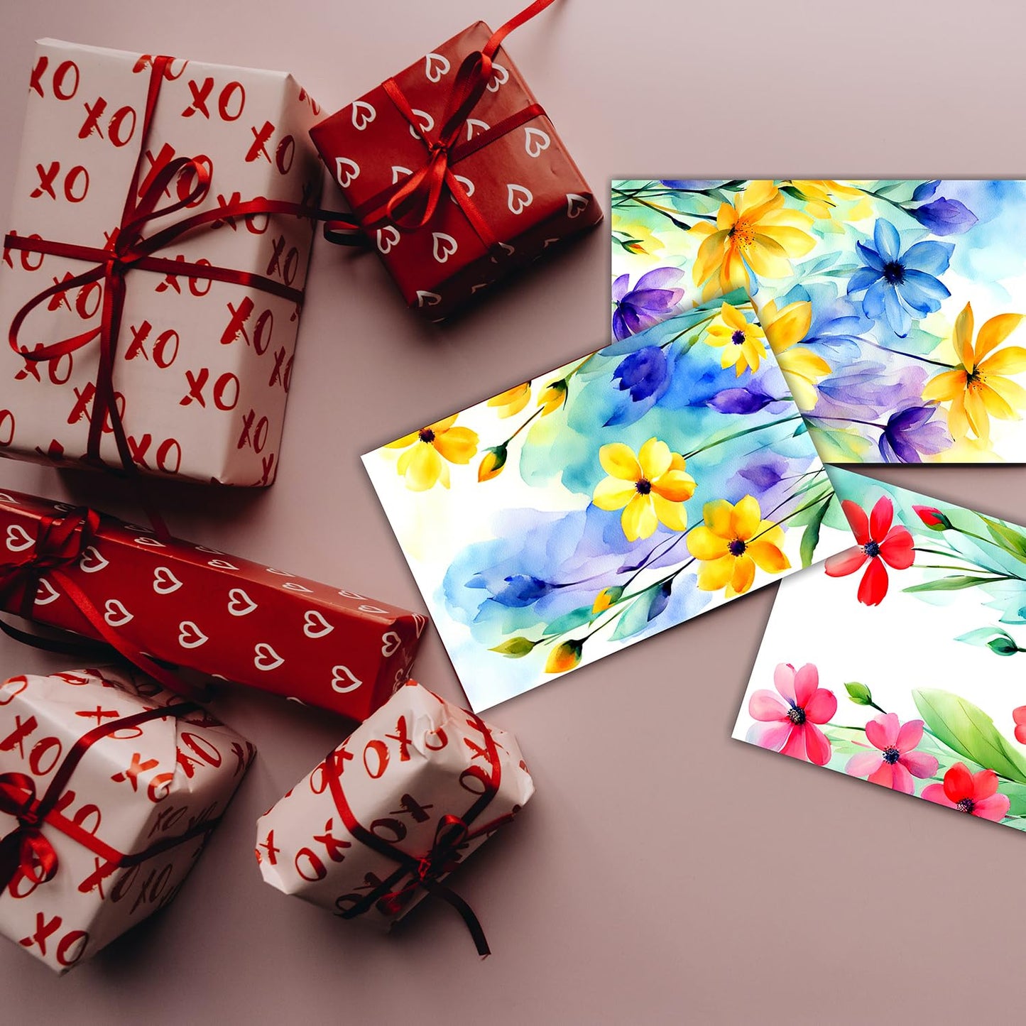 PARTH iMPEX 36 Floral Blank Note Cards With Envelopes - 4 x 6 inch All Occasion Greeting Cards, Watercolor Flowers Sympathy Thank You Notecards and Sealing Stickers