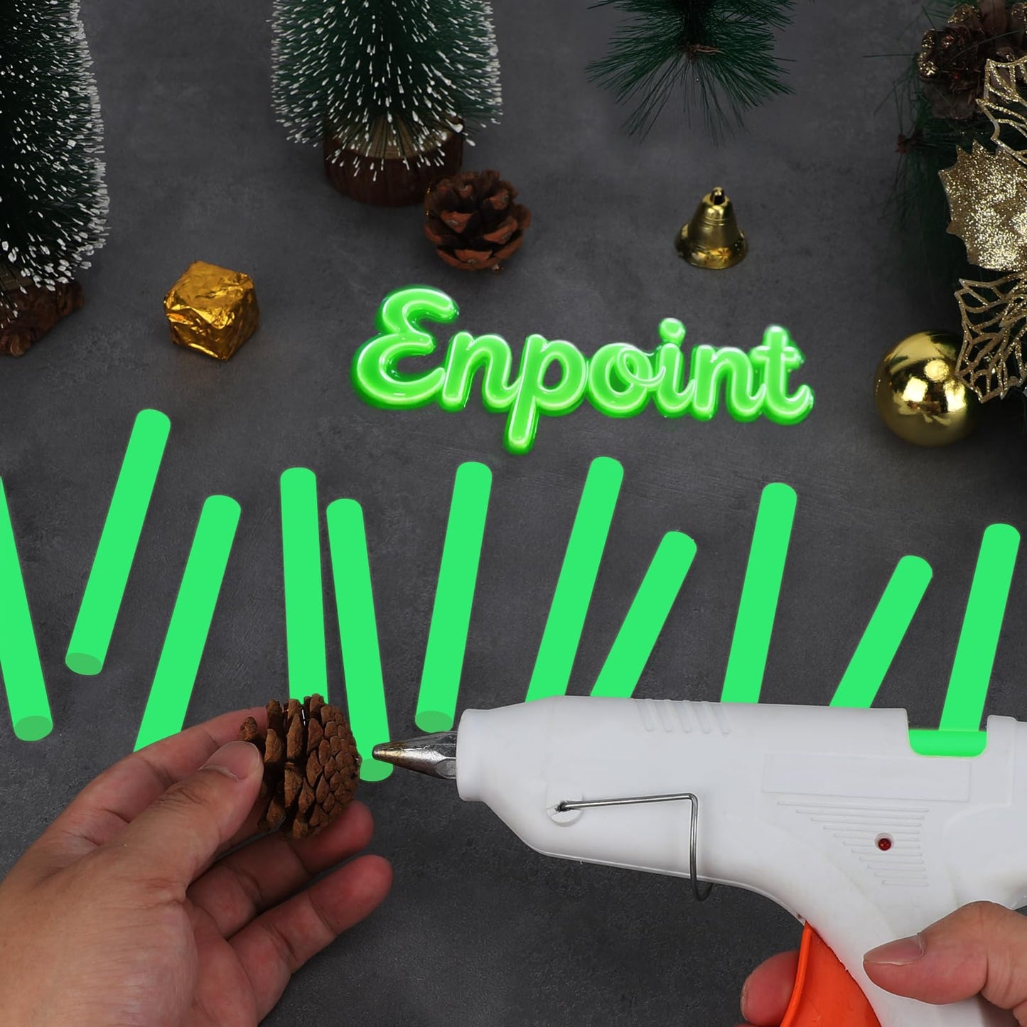 ENPOINT Glow in The Dark Glue Sticks Bulk, 36 Pack Sealing Wax Sticks for Stamp Seals Crafting DIY Art Gluing Project Low and High Temp Car Dent Repair Sealing, 4" Long x 0.43" Dia