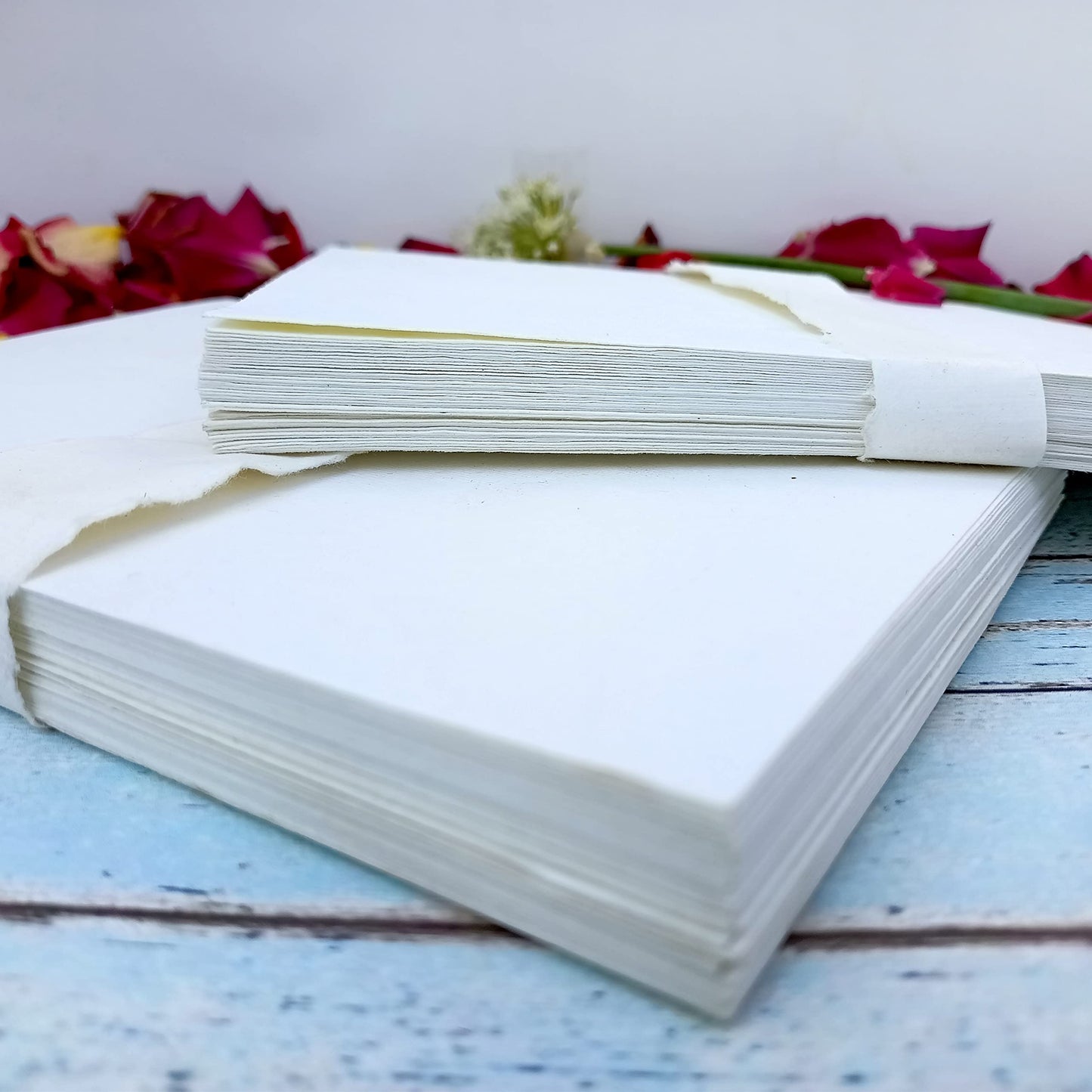E-Tailor® 4x6 Wedding Invitation, Baby Shower Handmade Cotton Paper, Smooth Watercolor, Calligraphy Rag Paper 300gsm Pack of 50 Blank Card Stock