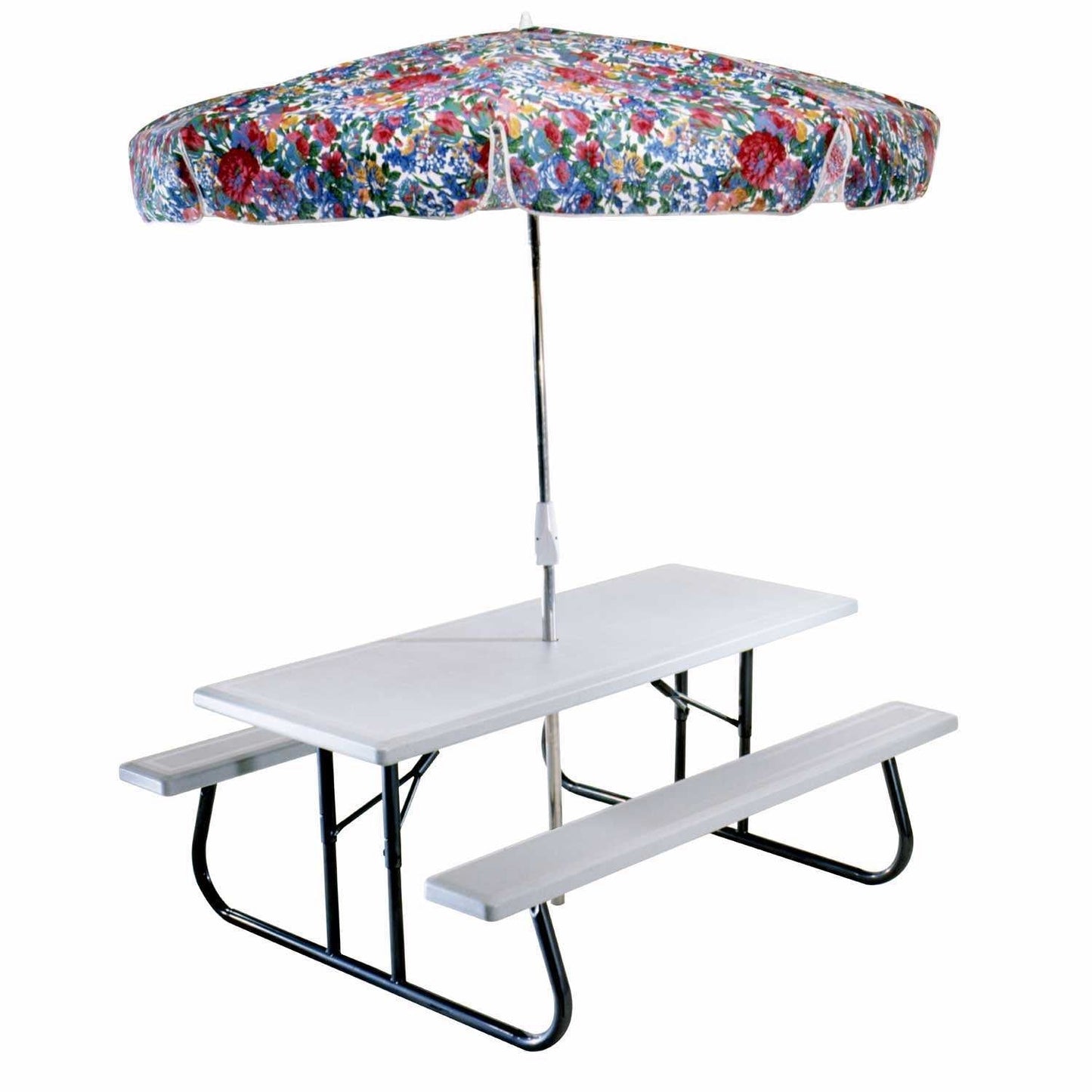 LIFETIME 80215 Folding Picnic Table, 6 Feet, White Granite