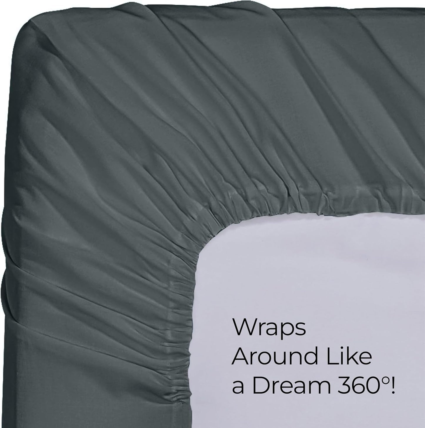 '-1 Utopia Bedding King Fitted Sheet - Bottom Sheet - Deep Pocket - Polyester - Shrinkage and Fade Resistant - Easy Care