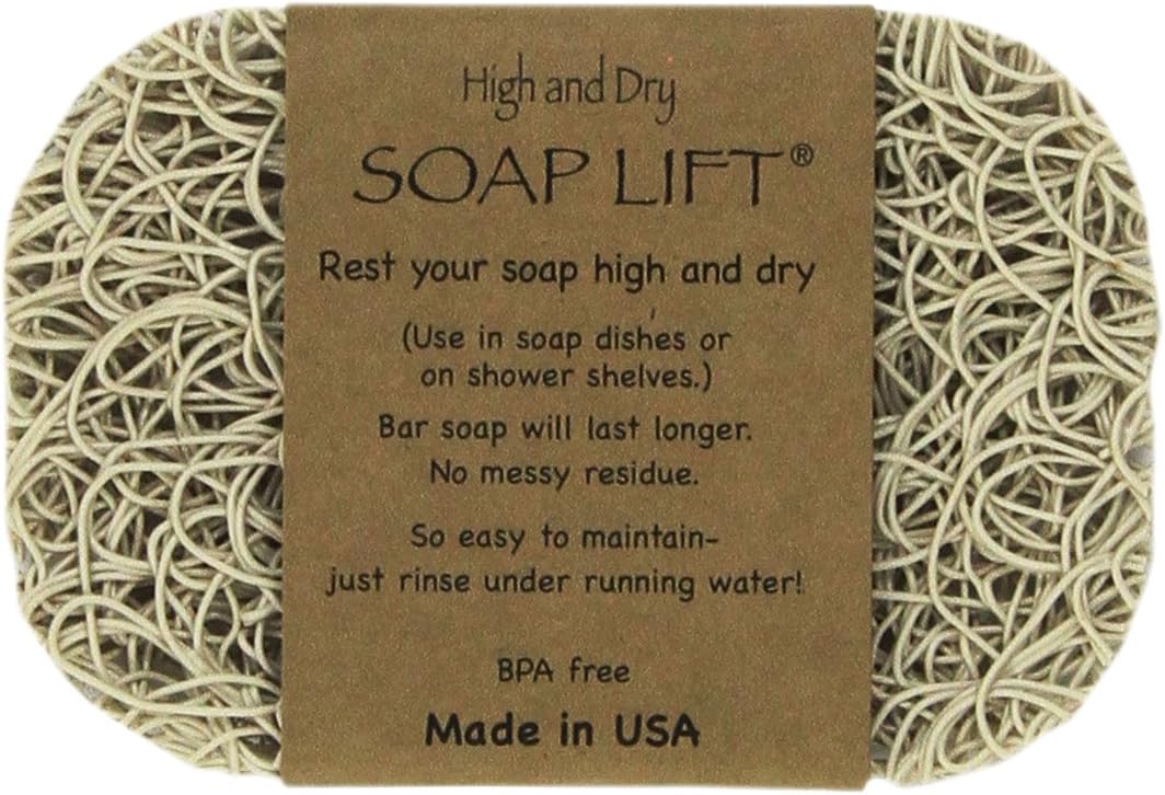 Soap Bar Holder - Flexible Shower Tray - Self-Draining Design - 1-Pack Bone Color
