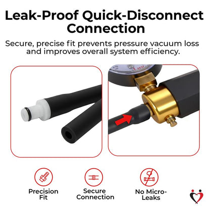 LeLuv Premium Slippery-Coated Silicone Vacuum Hose 1/4 Inch ID x 18 Inch, Non-Collapsible Silicone Tubing with O-Ring Male Disconnect Fitting for Precision Vacuum Tools & Accessories - Matte Black