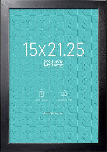 15x21.25 Artwork1 Pack LaVie Home Picture Frame Black, Puzzles Frame for Wall Decoration, Classic Black Minimalist