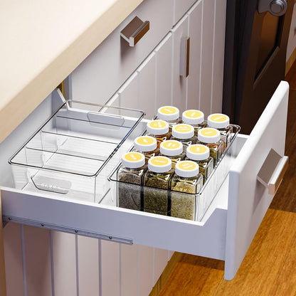 Yieach 8 Pack Stackable Snack Organizer for Pantry Shelf,Clear Pantry Organizers and Storage Bins