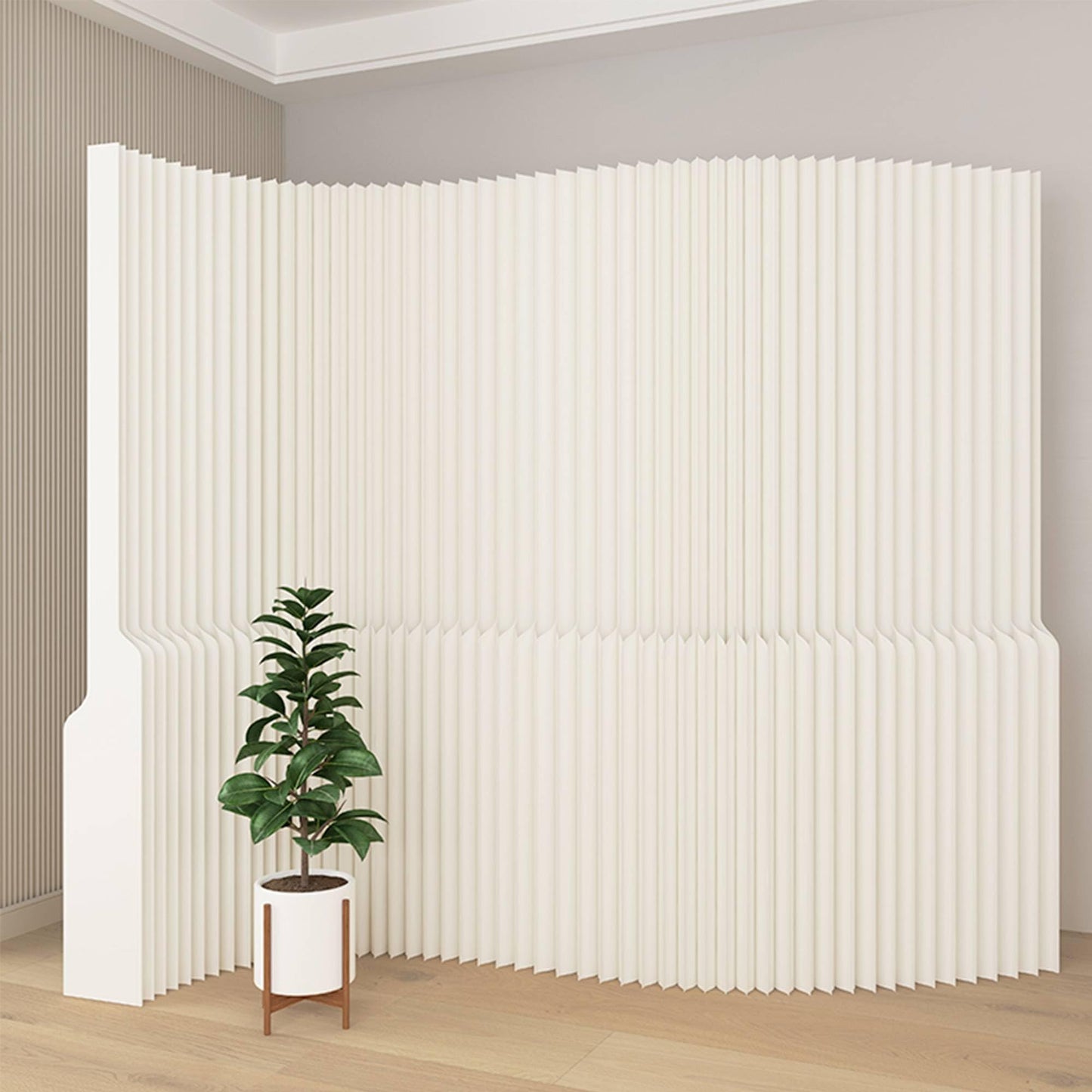 Foldable Room Divider Panel, Honeycomb Structure, Lightweight, Freestanding Privacy Screen for Office, Home, Studio, Temporary Wall Divider for Space Separation (118x10x71in)