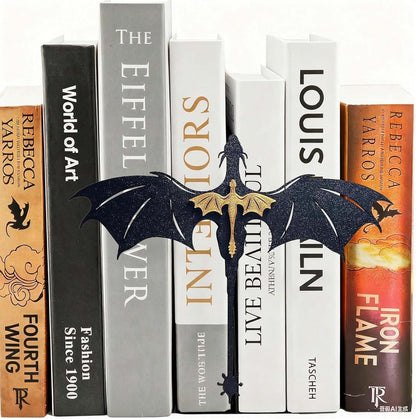 Tostmrks Handmade Dragon Bookshelf Decoration - Fantasy Dragon Books, Book Accessories for Book Lovers, Fourth Wing