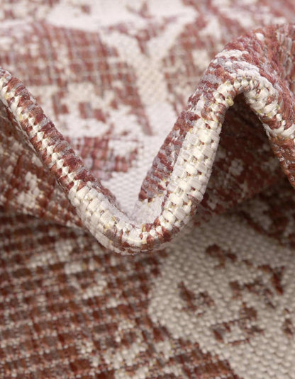 Unique Loom Outdoor Bohemian Collection Area Rug, Anthro, 2' x 5' 1" Runner, Rust Red/Ivory
